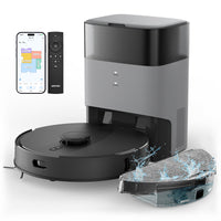 AIRROBO T20+ Saugroboter mit Wischfunktion, 3.5L Staubsauger Roboter mit Absaugstation, 180Min Laufzeit, LiDAR Navigation, Starke Saugkraft ideal für Teppich und Tierhaare, APP Steuerung