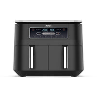 Ninja Foodi MAX Dual Zone Digitale Heißluftfritteuse, 9,5L Airfryer, 2 Fächer, Antihaftbeschichtung, spülmaschinenfeste Körbe, 6-in-1, 8 Portionen, Schwarz AF400EU
