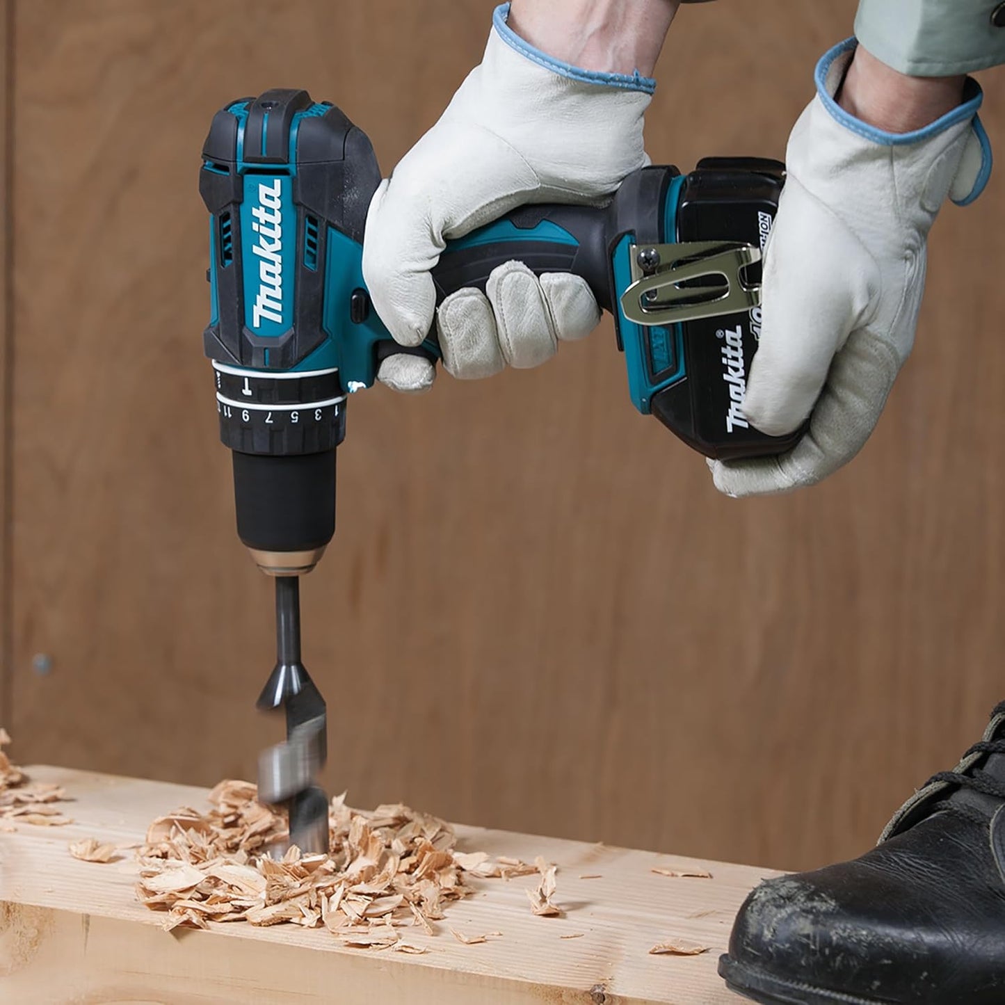 Makita DHP482RFX9 Schlagbohrschrauber 18V / 3,0 Ah, 2 Akkus plus Ladegerät im Alukoffer, Petrol, 96-tlg. Zubehör-Set