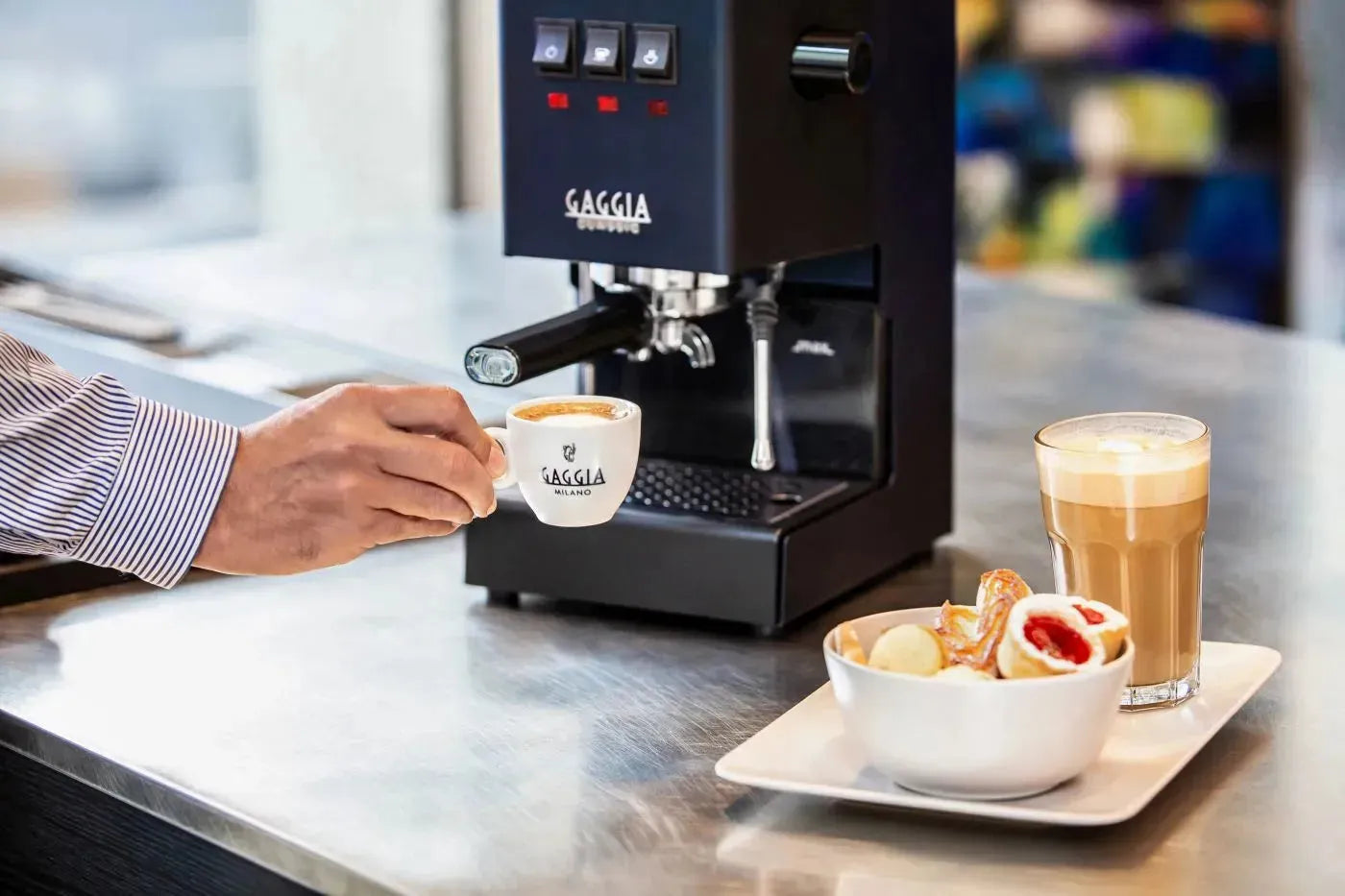 Gaggia Classic 5 Jahre Garantie EVO Pro E24 Blau - Kaffeewelt