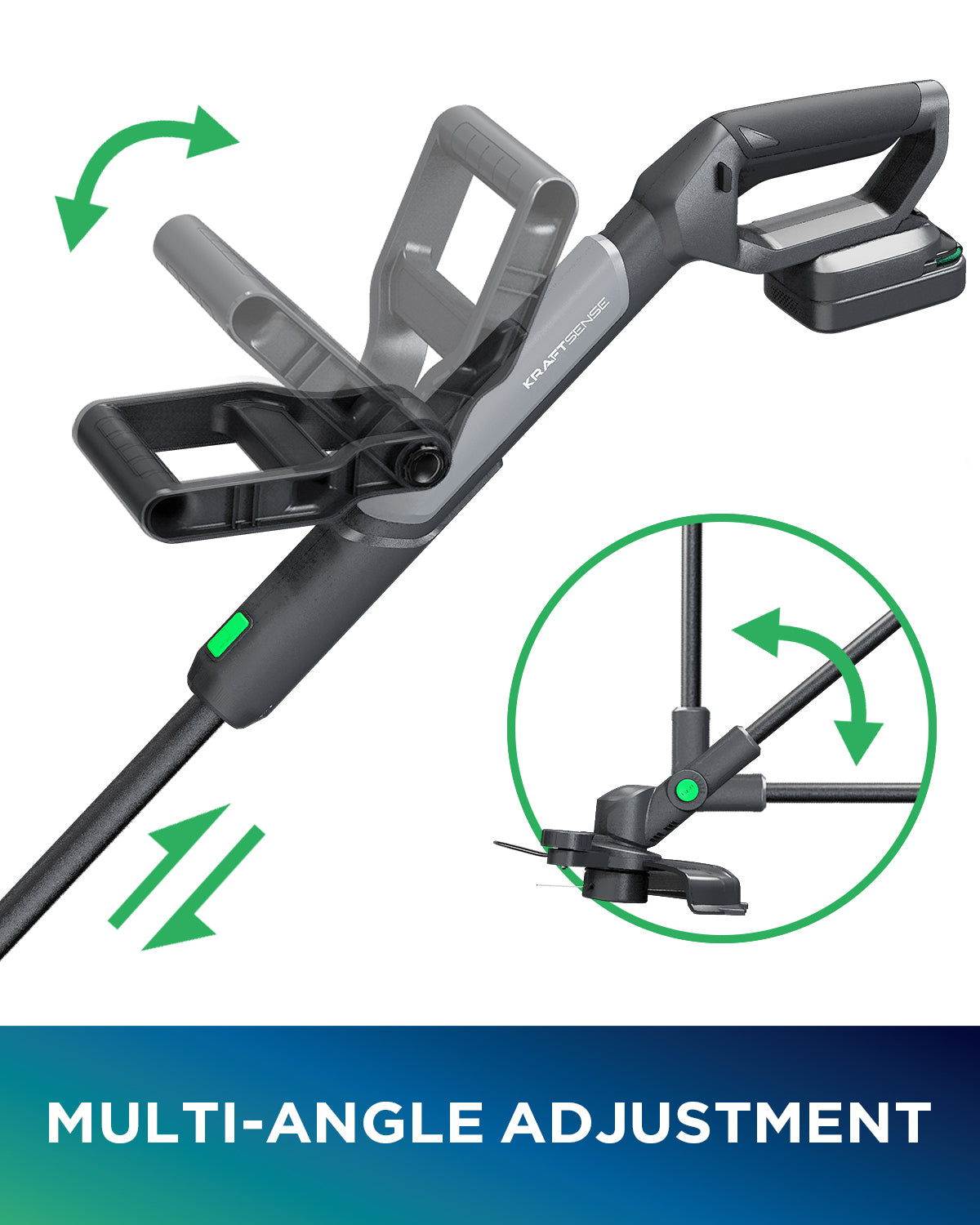 Kraftsense U20X  Slim 20V Bürstenloser Akku-Freischneider 2,0Ah