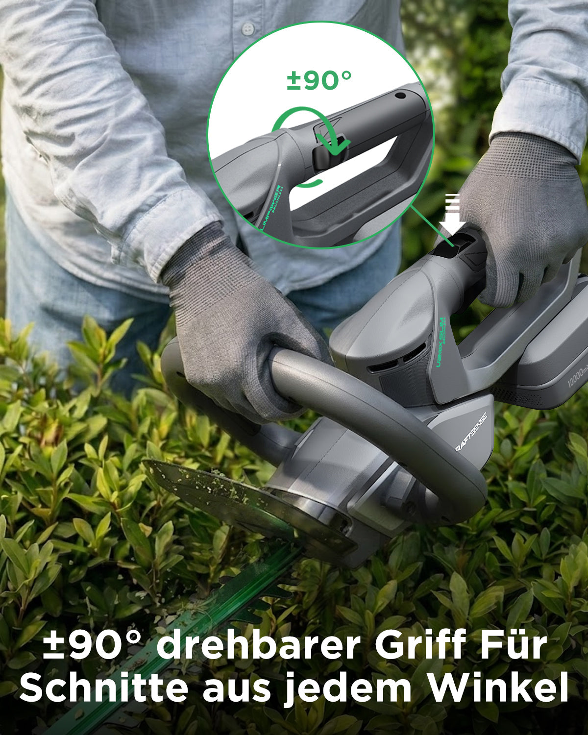 Bald erhältlich | Kraftsense U20X  Slim 20V Akku bürstenloser Heckenschere mit 2,0 Ah Akku