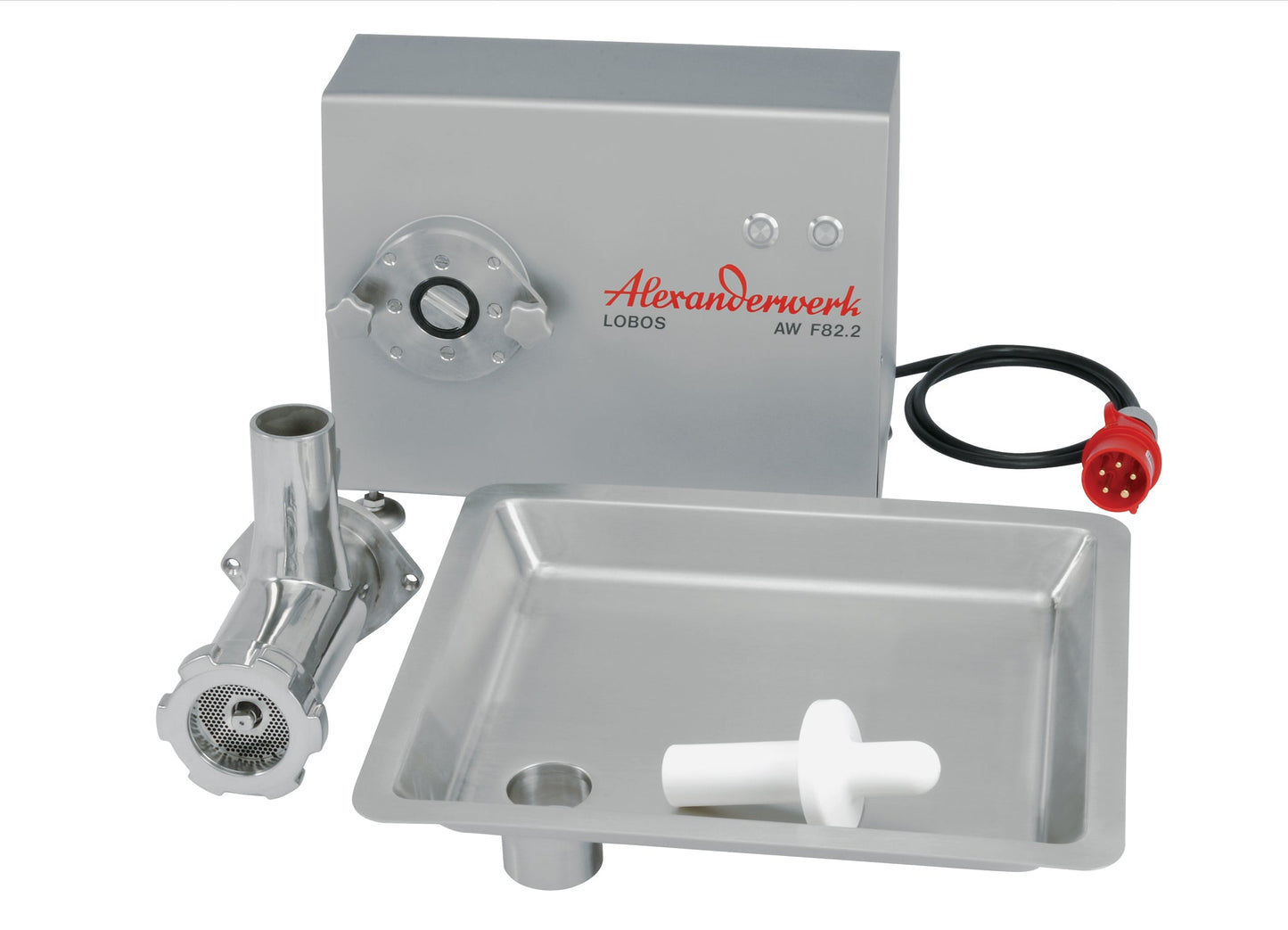 alexandersolia “Lobos” AW F 82.2 Meat Grinder Tabletop Unit - Price includes 5-piece cutting set 