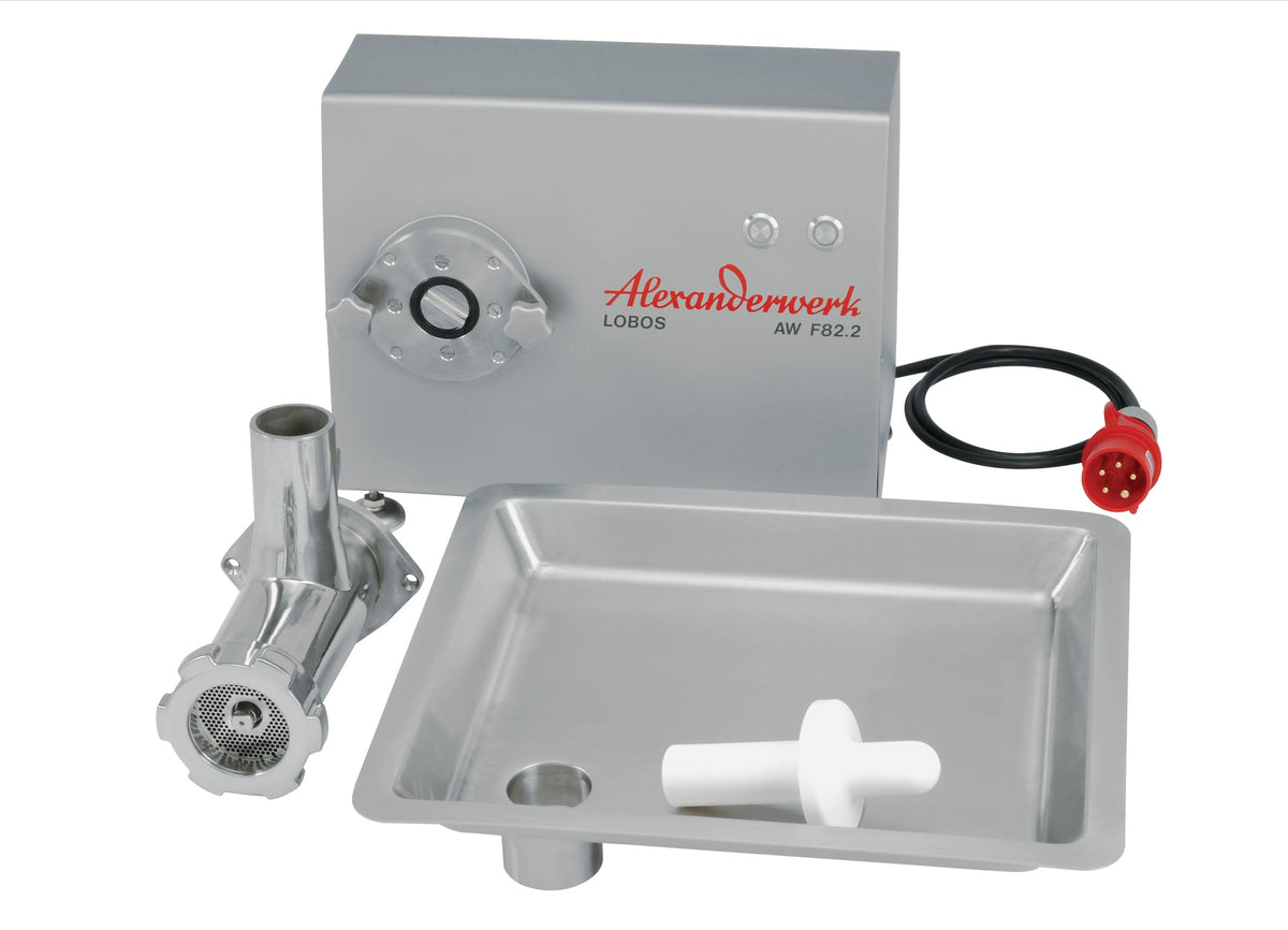 alexandersolia “Lobos” AW F 82.2 Meat Grinder Tabletop Unit - Price includes 5-piece cutting set 