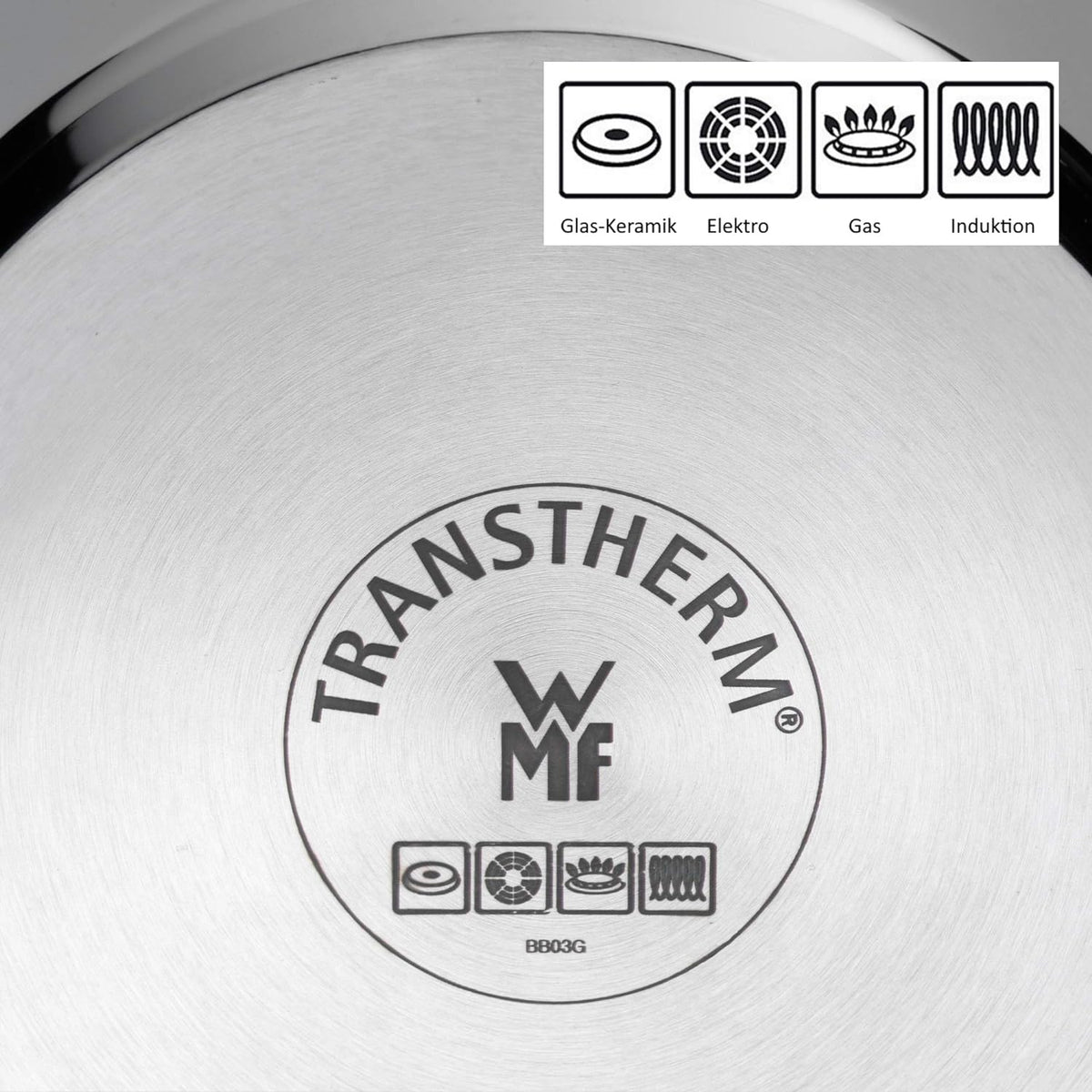 WMF Provence Plus Topfset Induktion 5-teilig, Kochtopf Set unbeschichtet mit Glasdeckel, für alle Herdarten geeignet, Induktions Töpfe Set, ohne Skalierung, Cromargan Edelstahl poliert