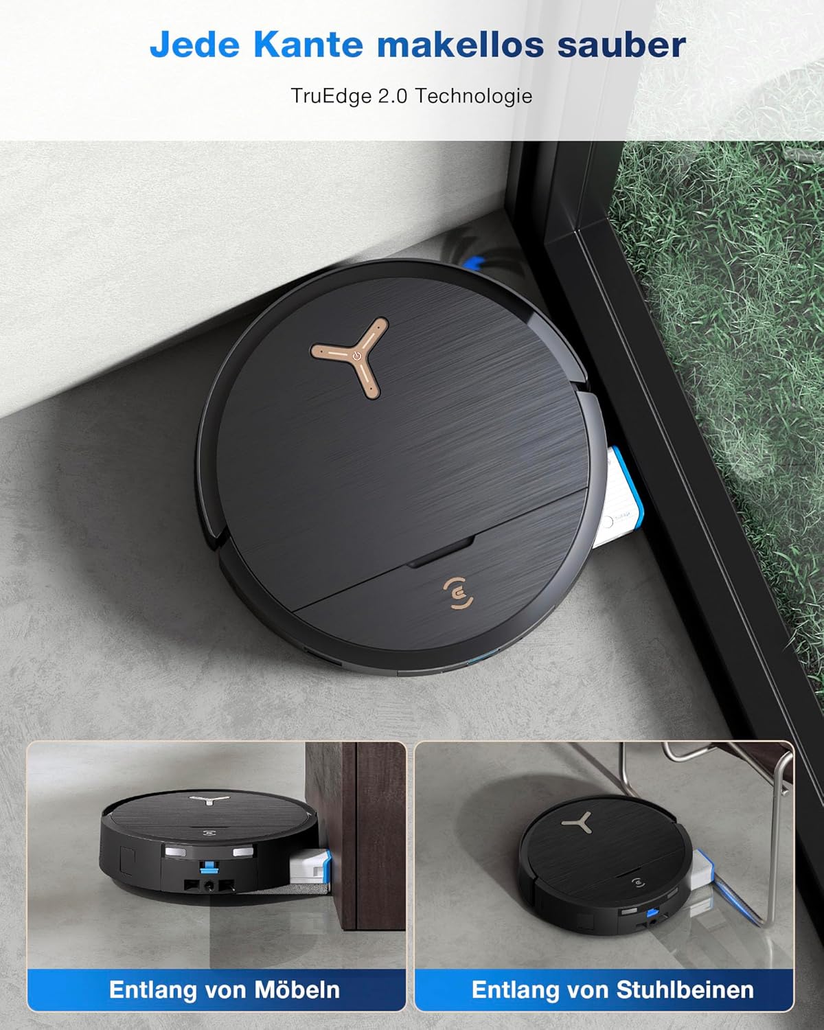 ECOVACS DEEBOT X9 PRO Omni Saugroboter mit Wischfunktion, 16.600 Pa, OZMO Roller, ZeroTangle 3.0,TruEdge 2.0, Heißwasser-Moppwäsche, Heißlufttrocknung, All-in-One Omni Station, YIKO-GPT
