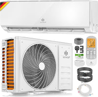 KESSER® Klimaanlage Set Split - mit WiFi/App Funktion Klimagerät - Kühlen A++/ Heizen A+ -12000 BTU/h (3.400 Watt) Kältemittel R32 - Fernbedienung, Timerfunktion - Inkl. komplettem Montagematerial