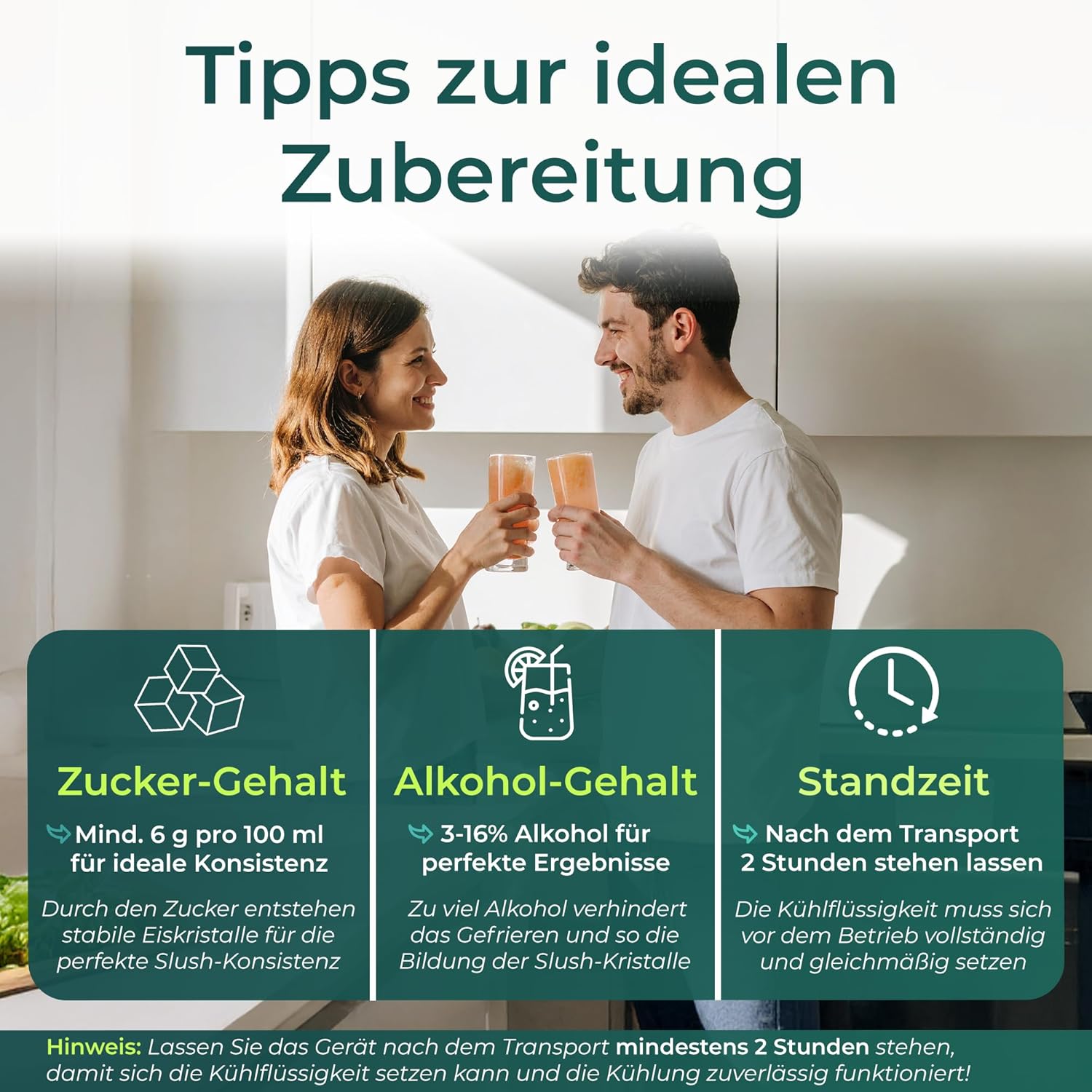 KLAMER Slush Maschine, mit 5 smarten Programmen: Slushie, Cocktail, Milchshake, Frappé, Wein, Automatische Reinigung, 2L Fassungsvolumen, Turbo Freeze, kein Eis erforderlich, mit digitalem Rezeptbuch