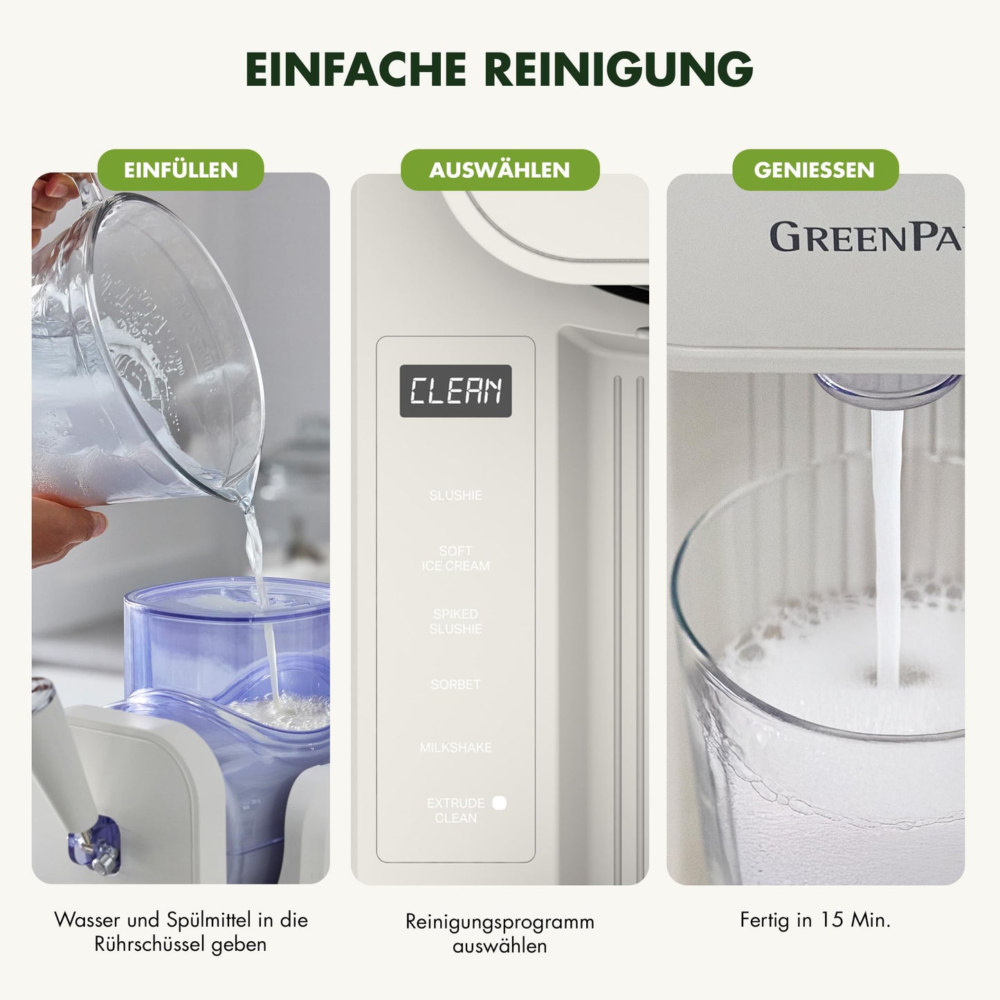 GreenPan Frost Eismaschine & Slushie-Maker, 6 Modi, 7 Texturen, selbstreinigend, kein Vorfrieren, fertig in 15 Min.