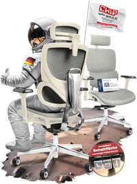 CLOUVOU CleverSeat Bürostuhl Ergonomisch [TESTSIEGER] Schreibtischstuhl 100% individuell einstellbar | Büro Stuhl & Gaming Stuhl | Computerstuhl Home Office Chair Ergonomic | Drehstuhl 150 kg