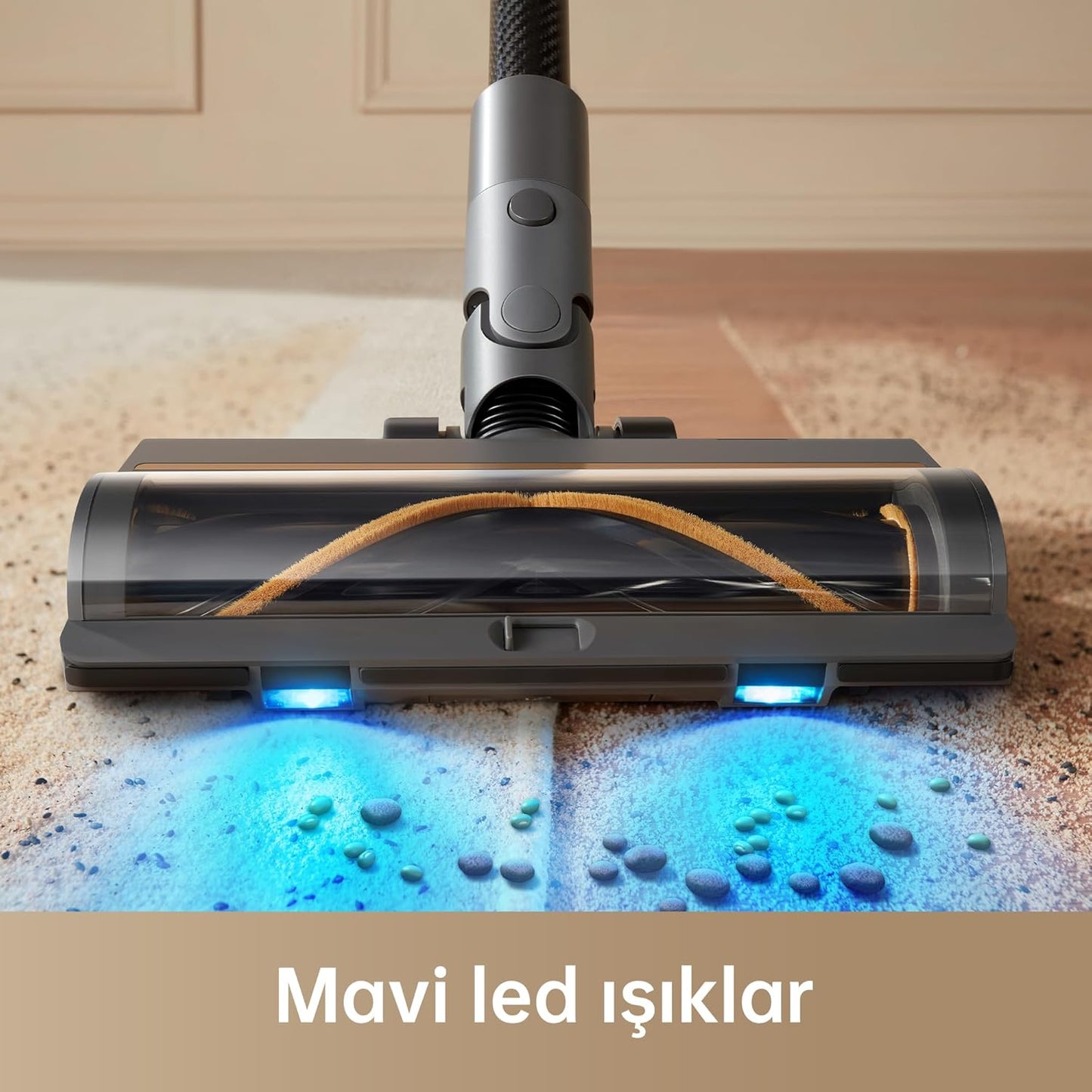 dreame R20 Kabelloser Staubsauger, 190AW Starke Saugkraft, 90min Lange Laufzeit, Schmutzerkennung, LED-Bildschirm, blaues LED-Licht, kein verwickeln, ideal für Hausreinigung, Tierhaare, Teppiche
