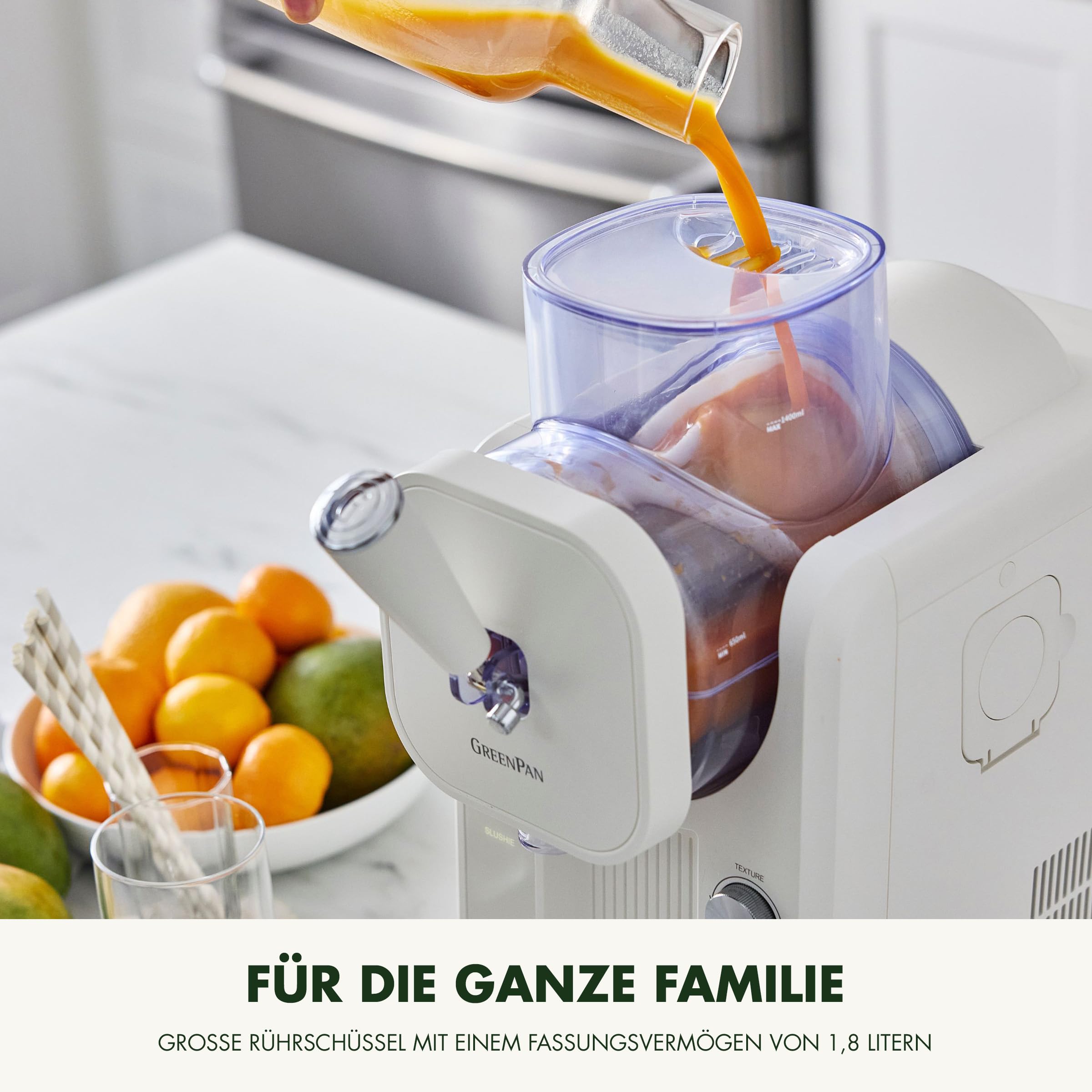 GreenPan Frost Eismaschine & Slushie-Maker, 6 Modi, 7 Texturen, selbstreinigend, kein Vorfrieren, fertig in 15 Min.