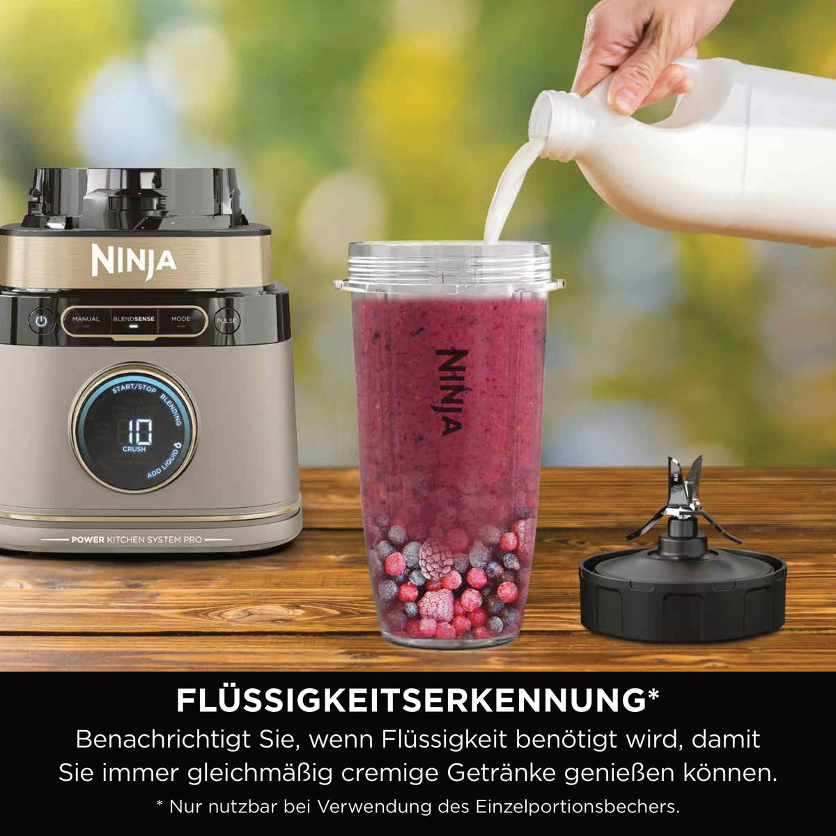 Ninja 3-in-1 Detect Power Blender Processor Pro, Stone Gold, TB401EUSTGD