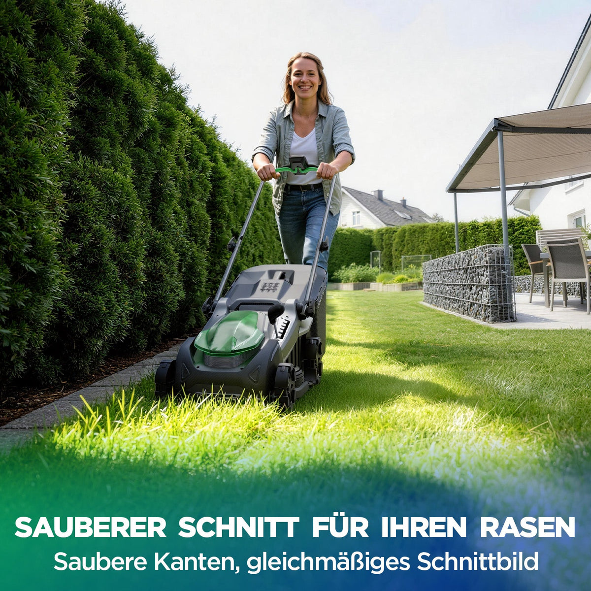 Kraftsense U20X  Slim 40V Akku-Rasenmäher bürstenlos 38 cm inkl. 2 × 5,0Ah Akkus