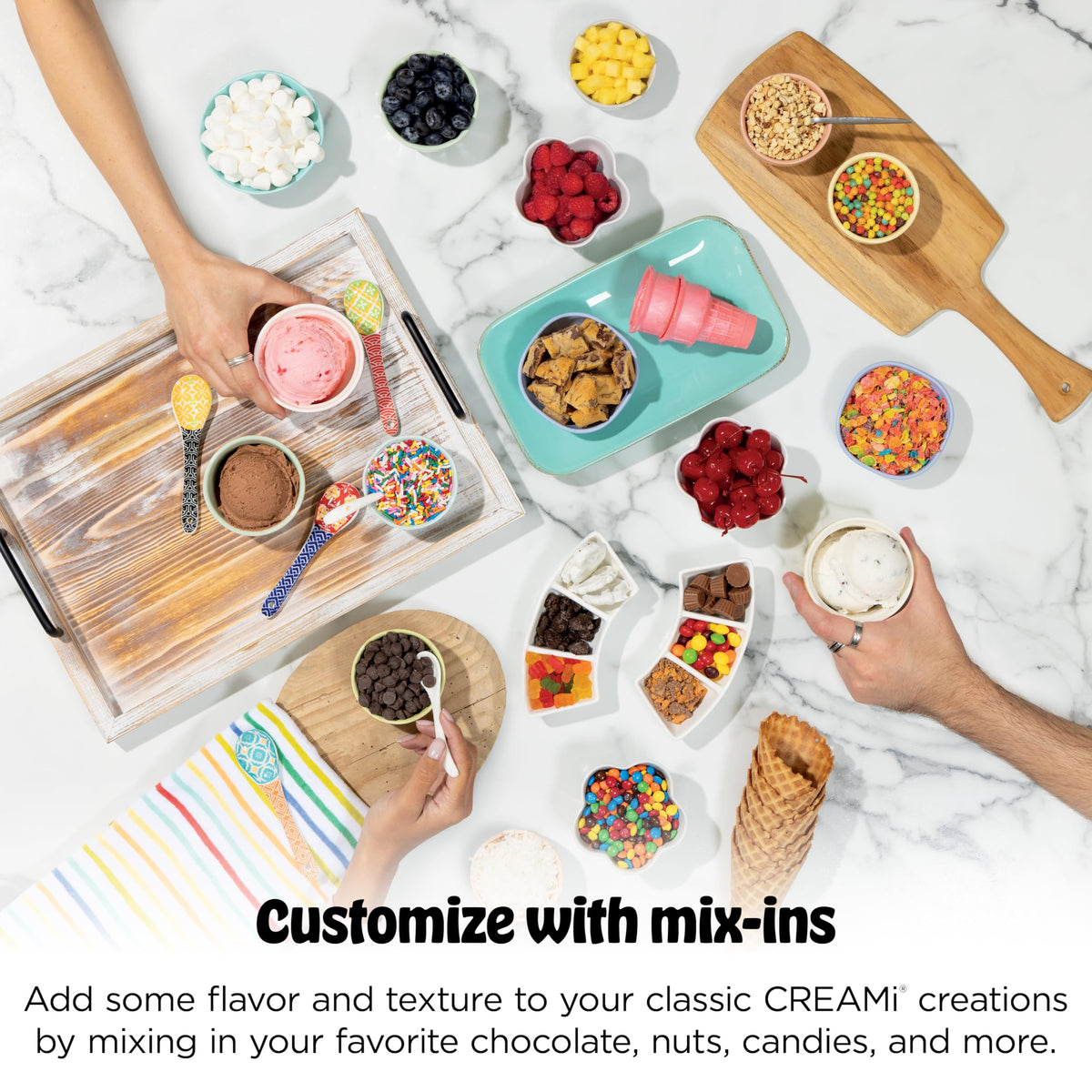 Ninja CREAMi Swirl 13-in-1 Eismaschine, Softeis, Sorbet, Milchshake & Frozen Joghurt, 2 × 473 ml Behälter
