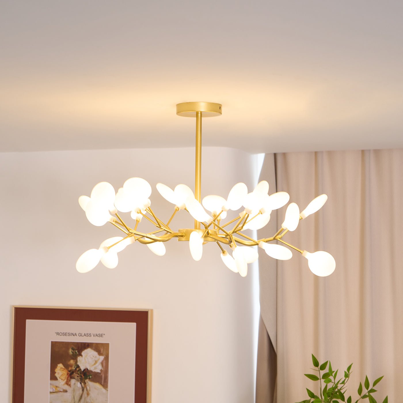 LED-Glühwürmchen-Sputnik-Kronleuchter