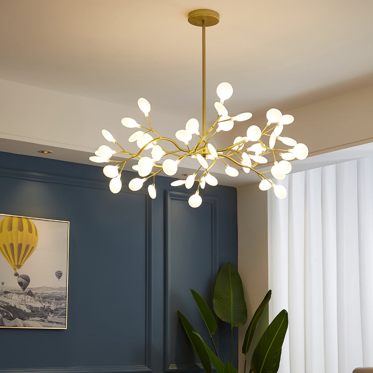 LED-Glühwürmchen-Sputnik-Kronleuchter