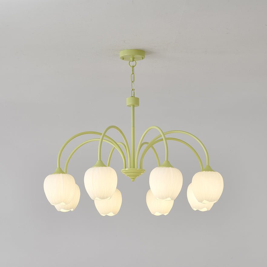 Tulpen-Matcha-Kronleuchter