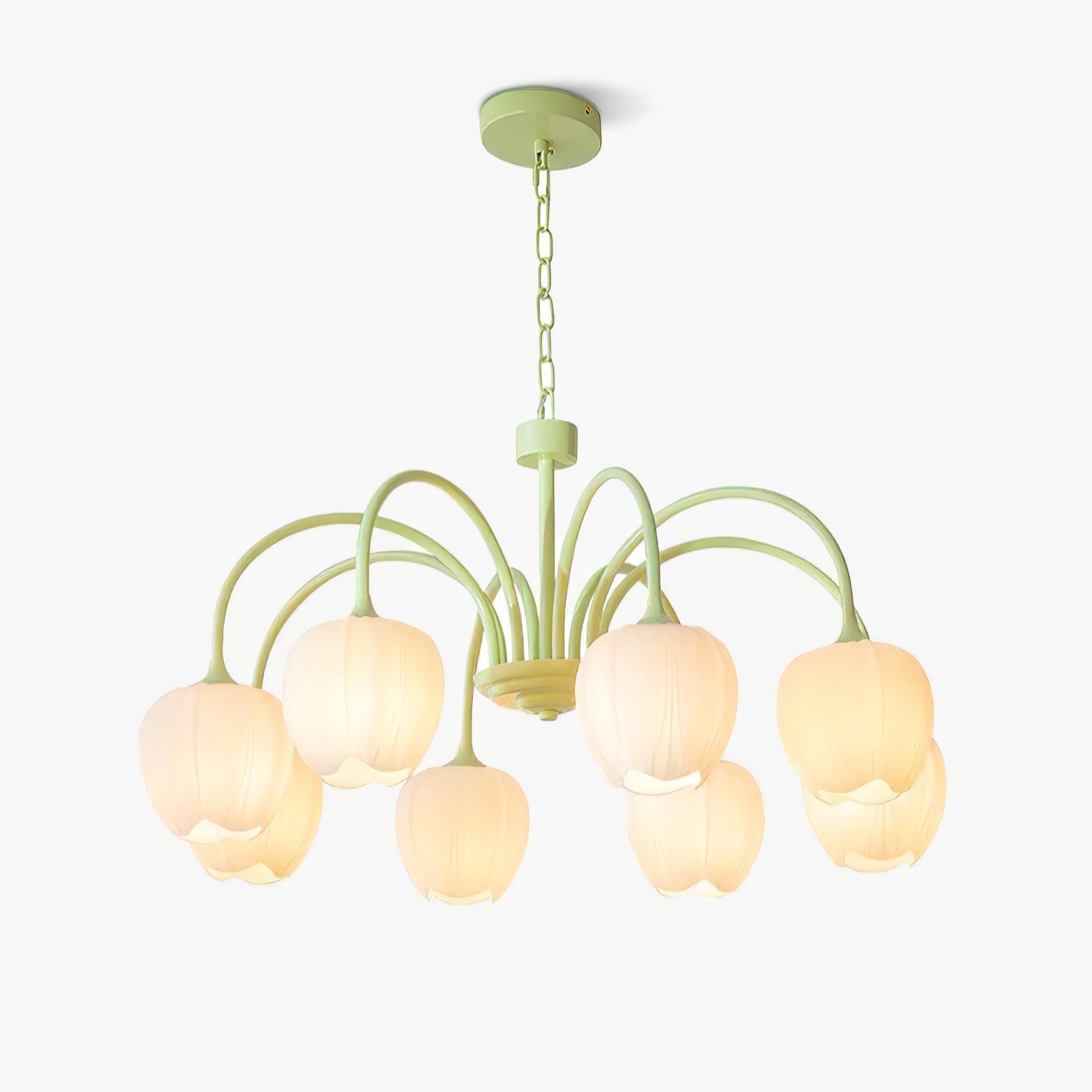 Tulpen-Matcha-Kronleuchter