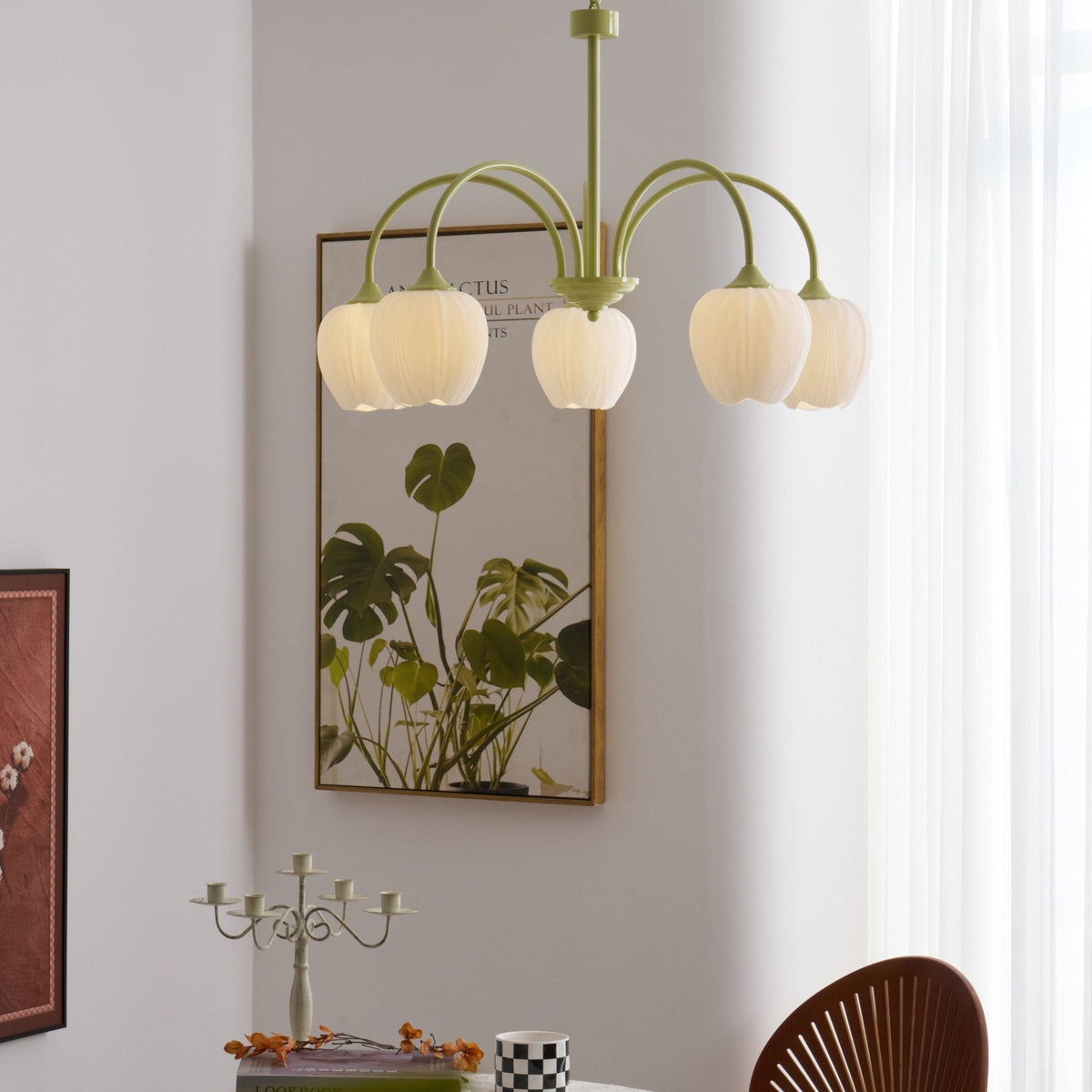 Tulpen-Matcha-Kronleuchter
