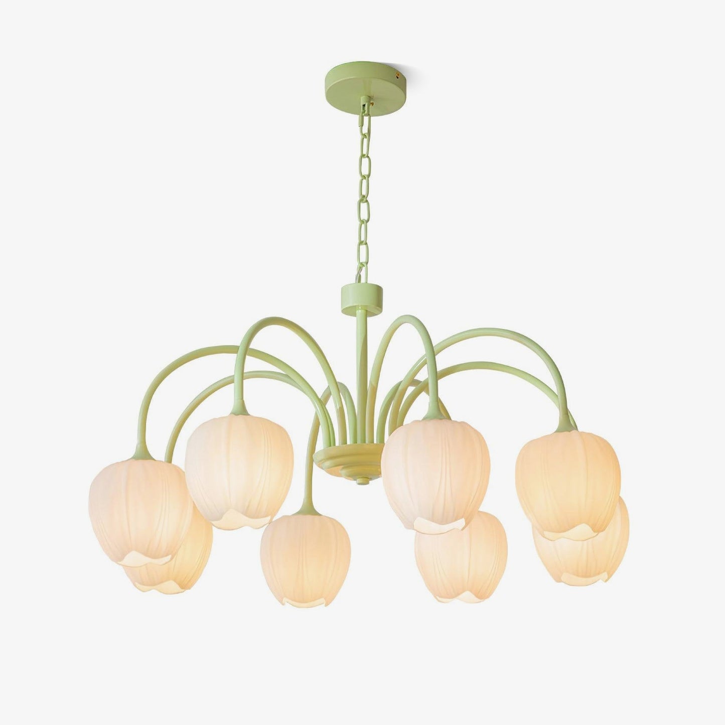 Tulpen-Matcha-Kronleuchter
