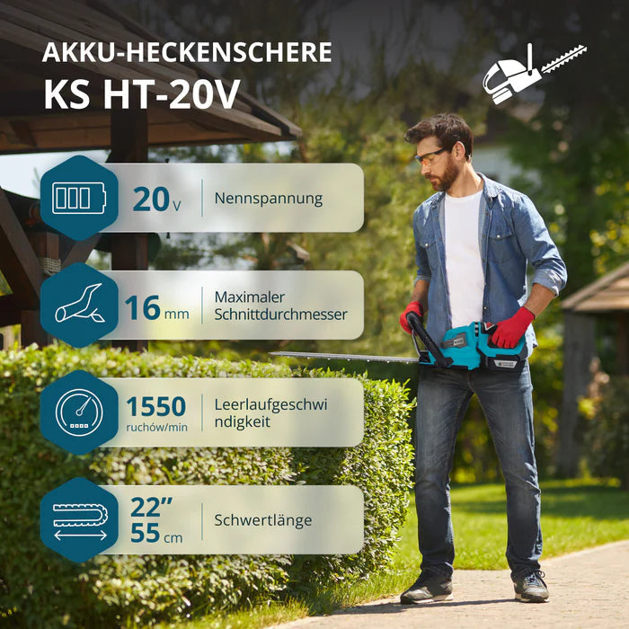 "Könner & Söhnen"  Akku-Heckenschere KS HT-20V