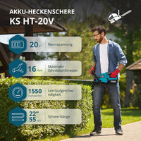 "Könner & Söhnen"  Akku-Heckenschere KS HT-20V