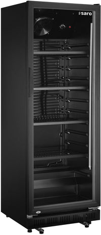 SARO beverage refrigerator, glass door, black, GTK 360, energy efficiency class: D 