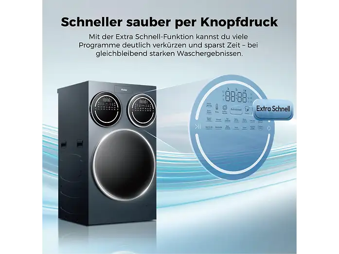 HAIER HAMQD 410CBL9GN-84, 3 Trommeln MultiWash Waschmaschine (10 kg, 1330 U/Min., A)