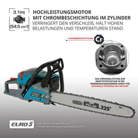 "Könner & Söhnen" Benzin-Kettensäge KS CS31G-18-1 ==> 18"/45cm
