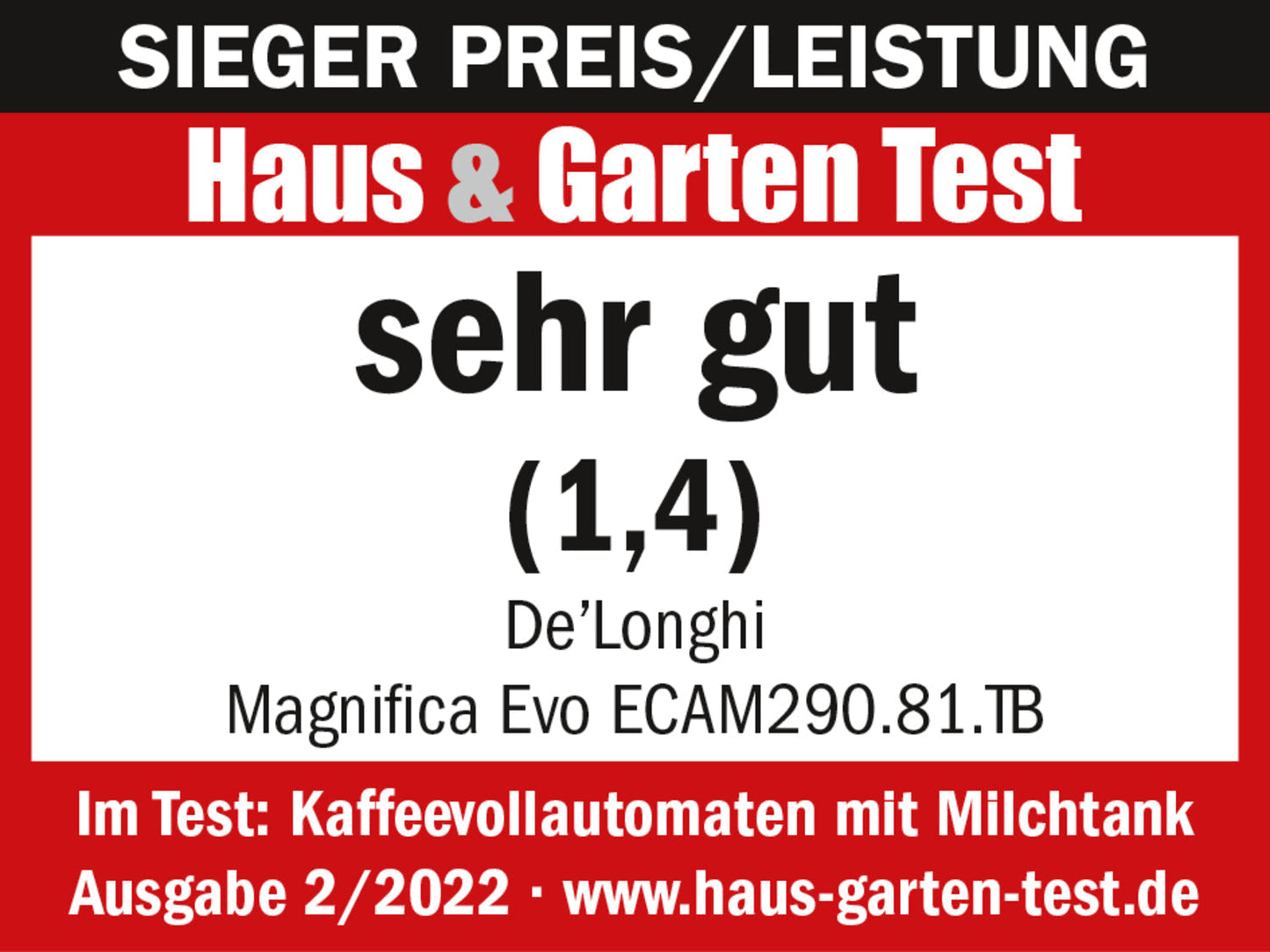 DeLonghi ECAM290.81.TB  MAGNIFICA EVO Vollautomatische Kaffeemaschine